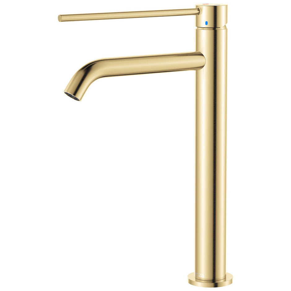Kaya Care Tall Basin Mixer in Urban Brass