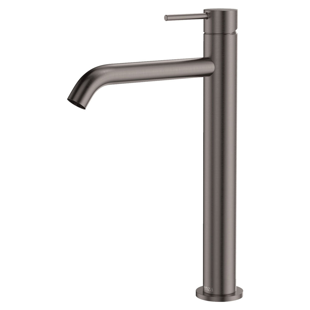 Kaya Tall Basin Mixer in Gun Metal