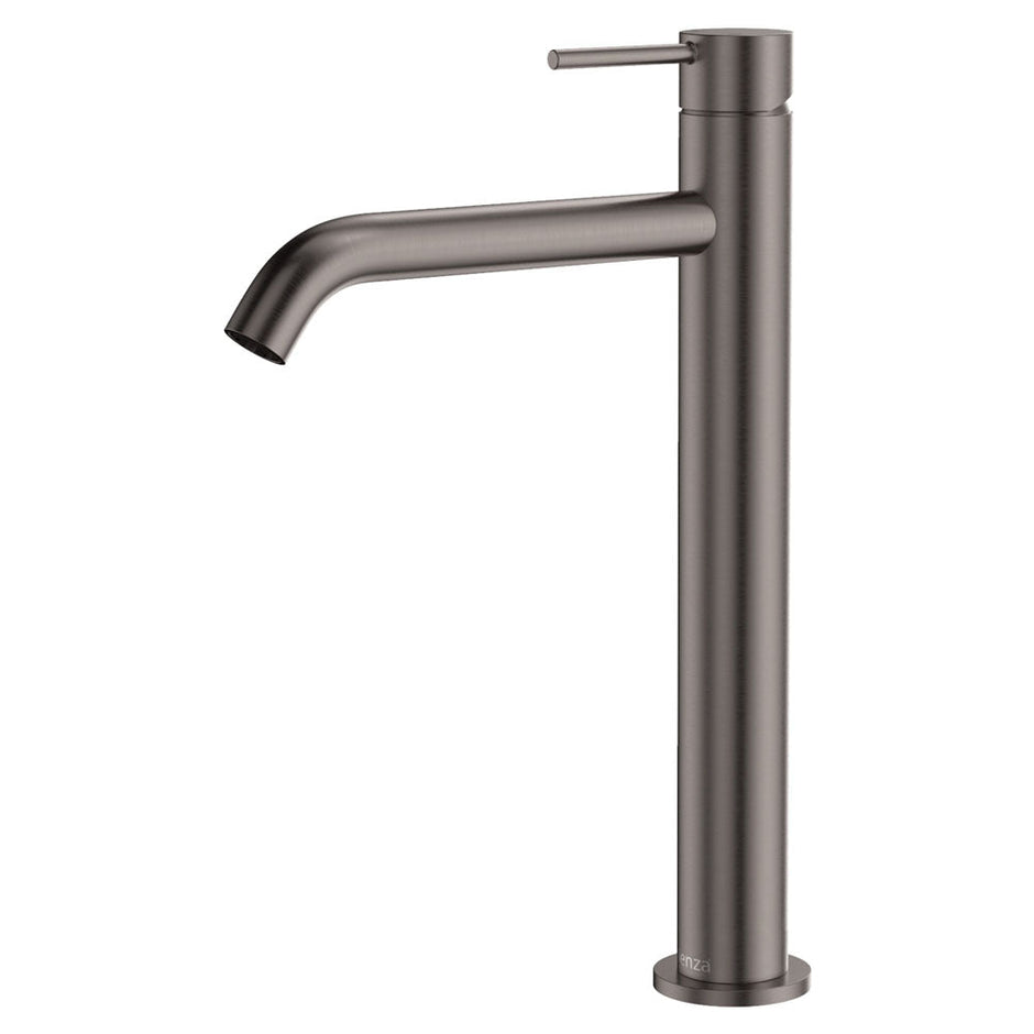 Kaya Tall Basin Mixer in Gun Metal