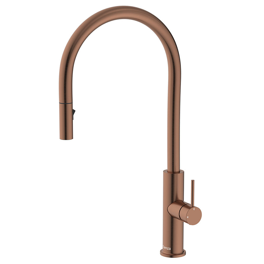 Kaya Pull-Out Sink Mixer in Brushed Copper