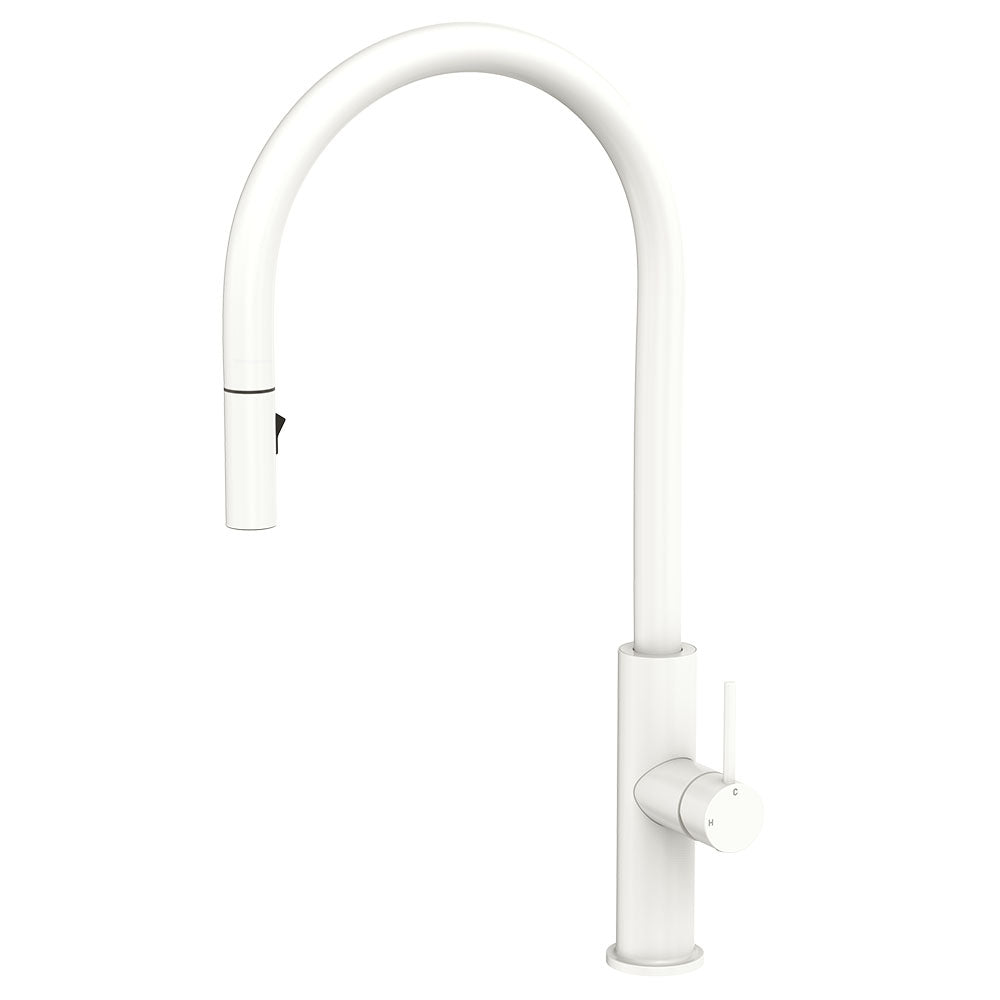 Kaya Pull-Out Sink Mixer in Matte White