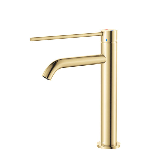 Kaya Care Medium Basin Mixer in Urban Brass