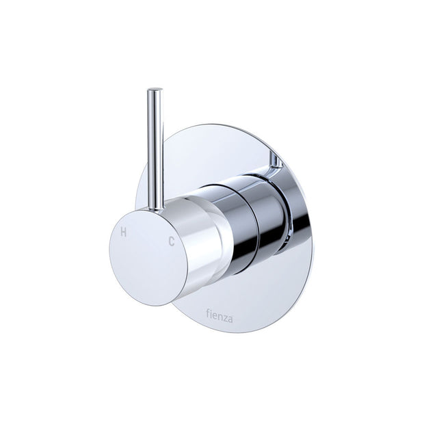 Kaya Up Wall Mixer, Large Round Plate in Chrome