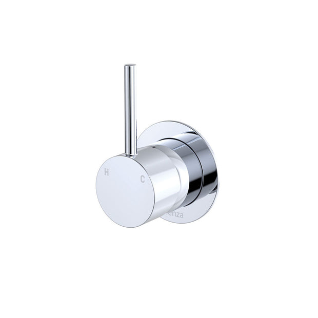 Kaya Up Wall Mixer, Small Round Plate in Chrome