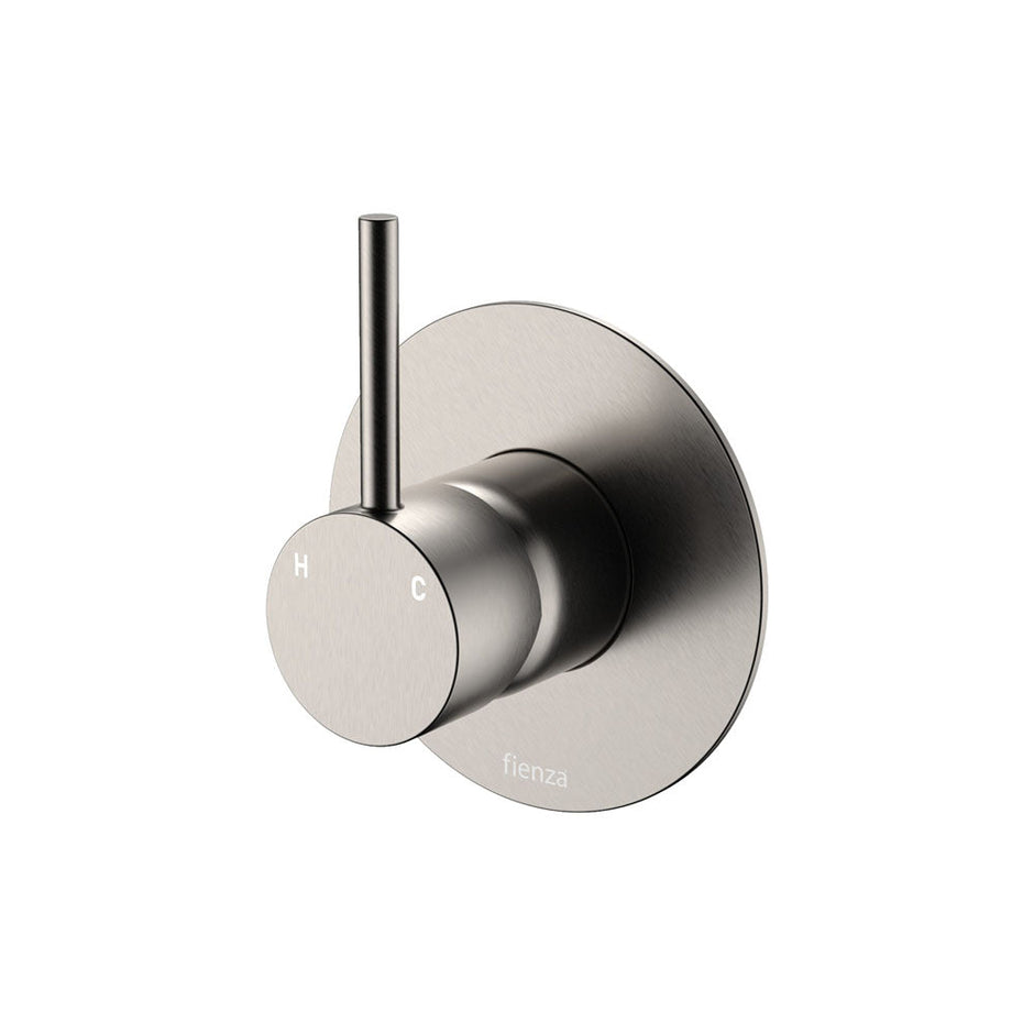 Fienza Kaya Up Wall Mixer, Large Round Plate