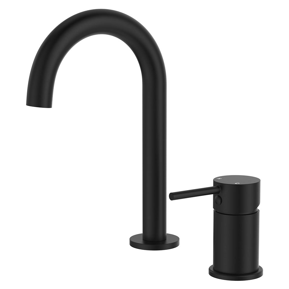 Kaya Hob Mixer Set in Matte Black