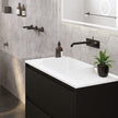 Kaya Up Basin/Bath Wall Mixer Set, Rectangular Plate, 200mm Outlet