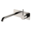 Kaya Up Basin/Bath Wall Mixer Set, Rectangular Plate, 200mm Outlet in Brushed Nickel