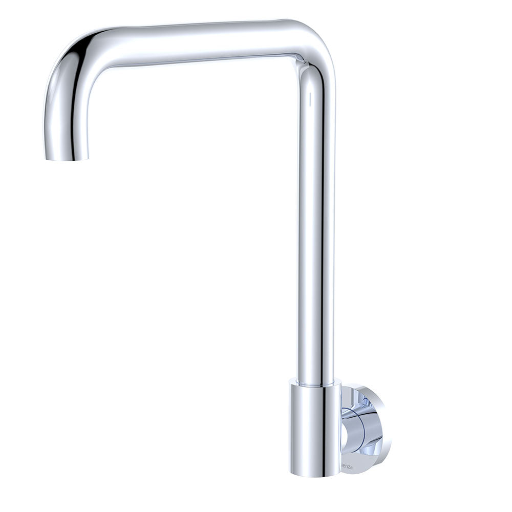 Kaya Squareline Wall Swivel Outlet Set in Chrome