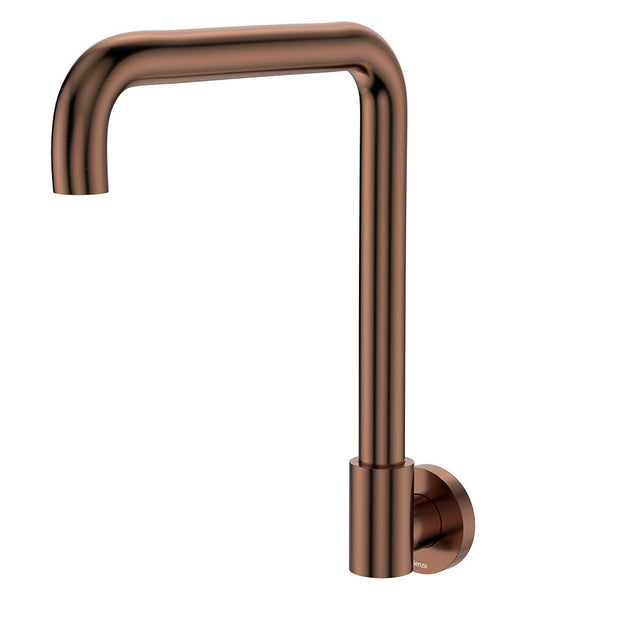 Kaya Squareline Wall Swivel Outlet Set in Brushed Copper