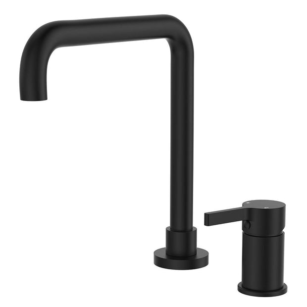 Sansa Squareline Hob Mixer Set in Matte Black