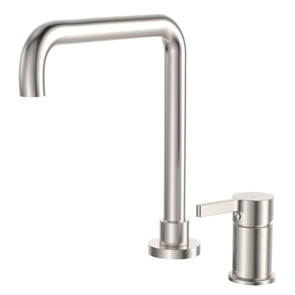 Sansa Squareline Hob Mixer Set in Brushed Nickel