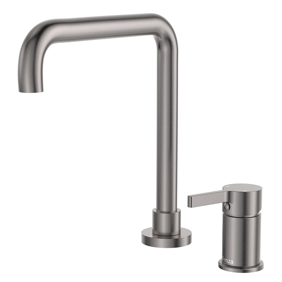 Sansa Squareline Hob Mixer Set in Gun Metal