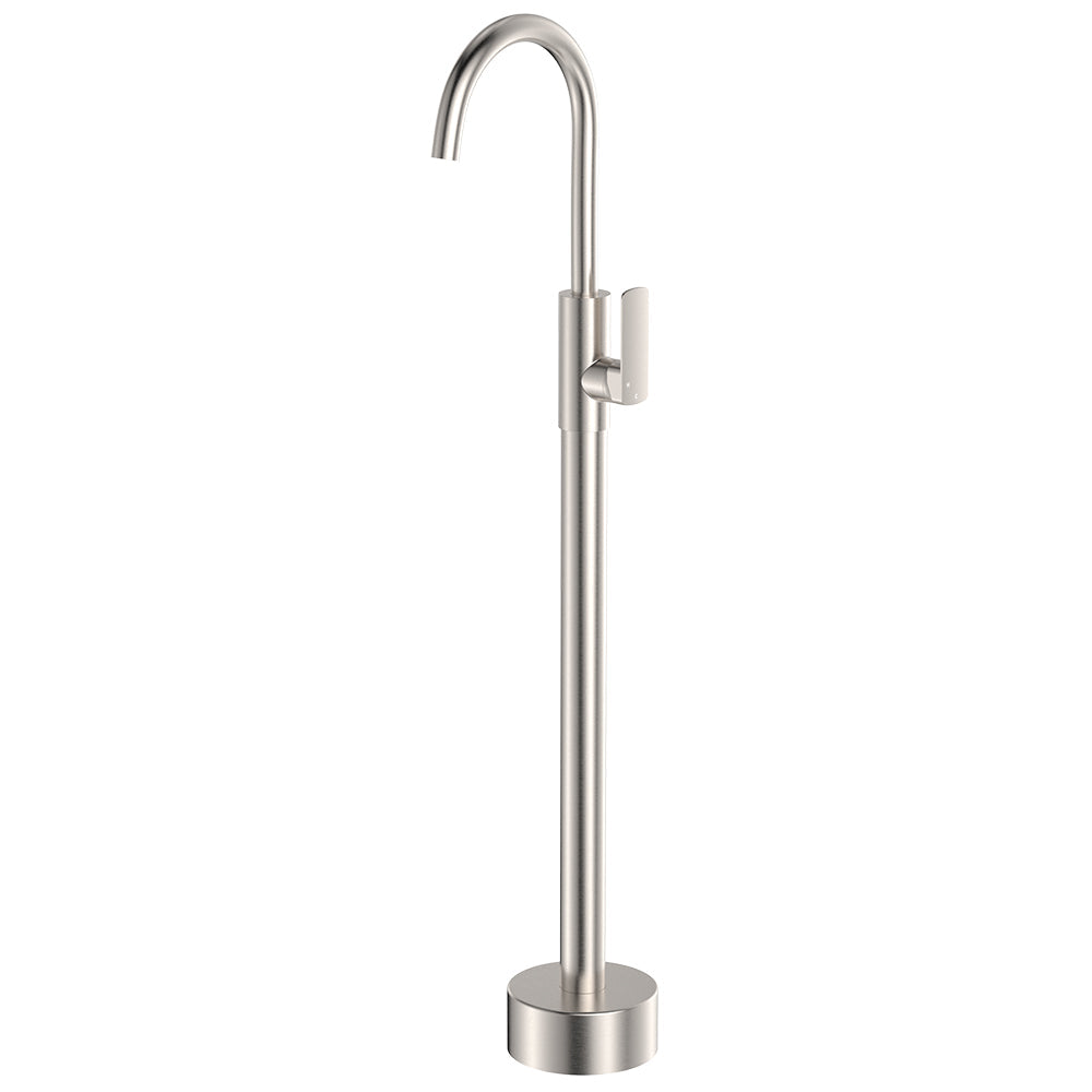 Tono Floor Mounted Basin/Bath Mixer in Brushed Nickel