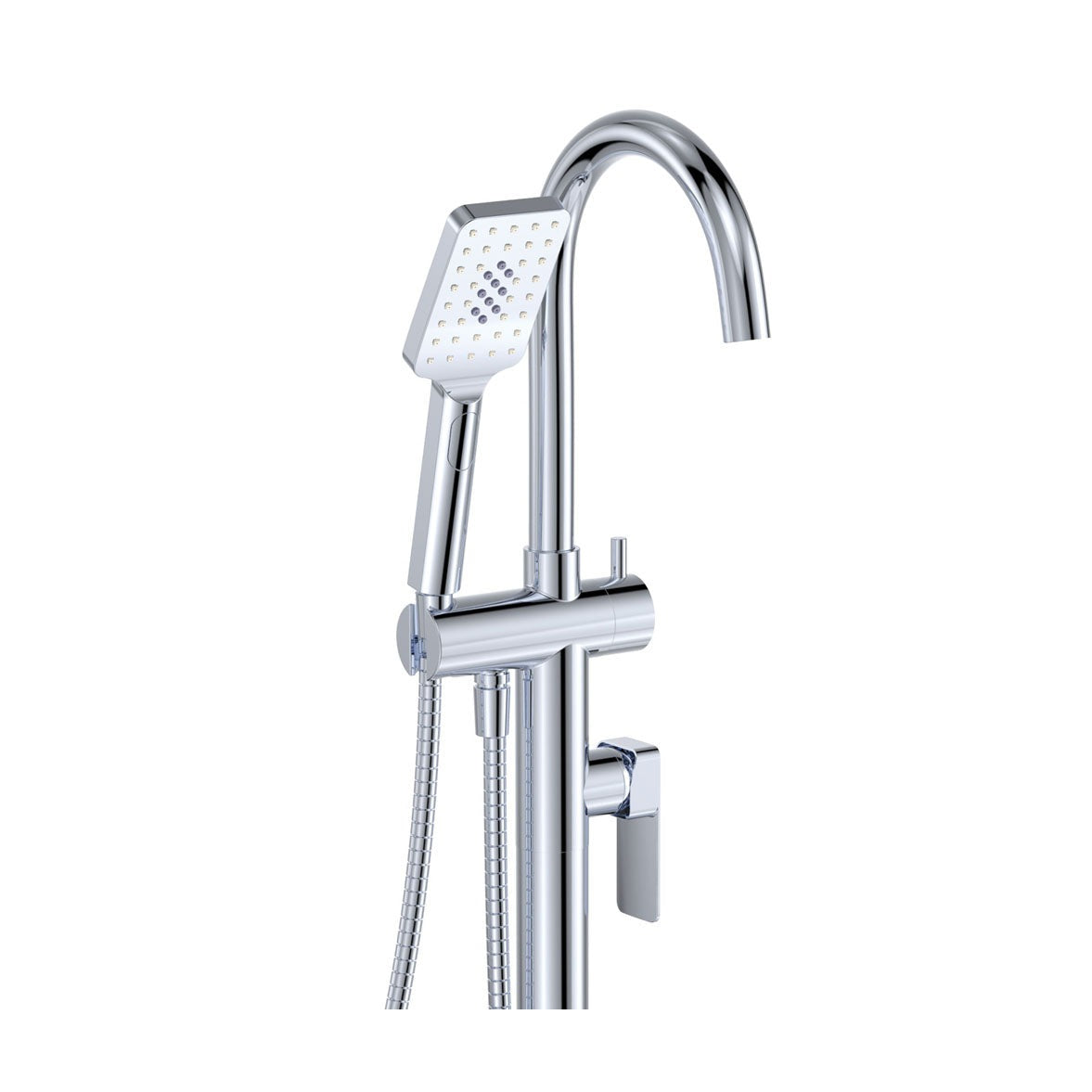 Tono Floor Mounted Bath Mixer With Hand Shower