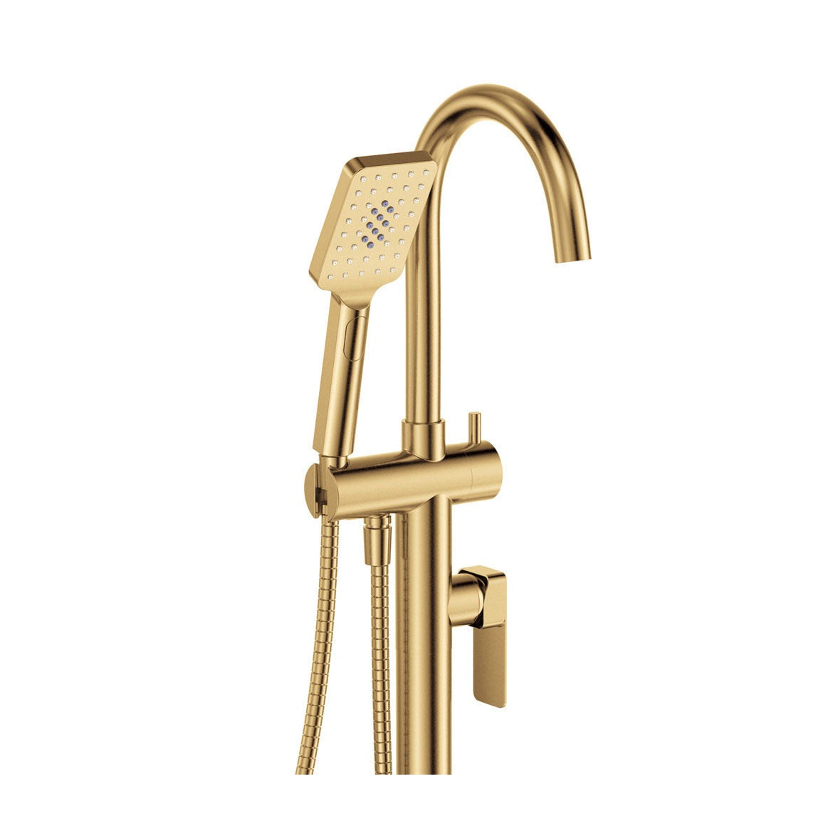 Tono Floor Mounted Bath Mixer With Hand Shower