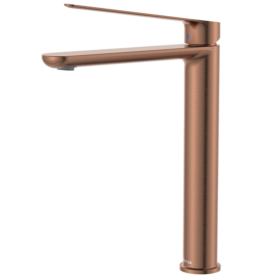 Empire Care Cold Start Tall Basin Mixer in Brushed Copper