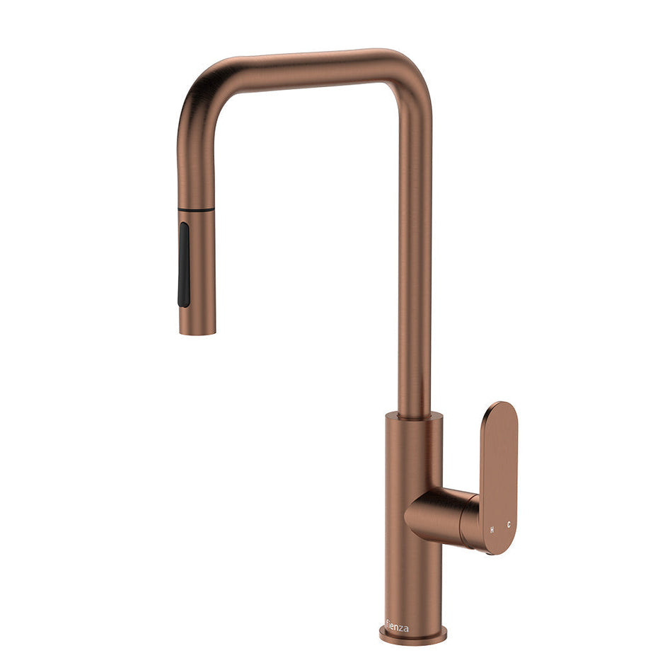 Empire Slim Pull-Out Sink Mixer in Brushed Copper
