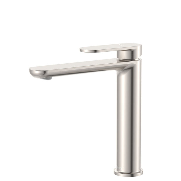 Empire Slim Cold Start Medium Basin Mixer in Brushed Nickel