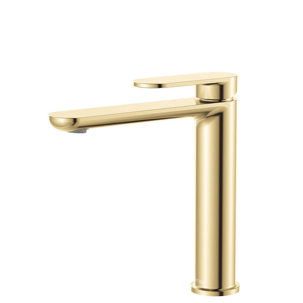 Empire Slim Cold Start Medium Basin Mixer in Urban Brass