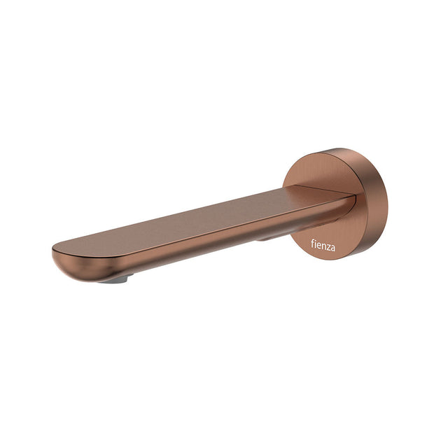 Empire Slim Basin/Bath Outlet, Round Plate, 180mm in Brushed Copper