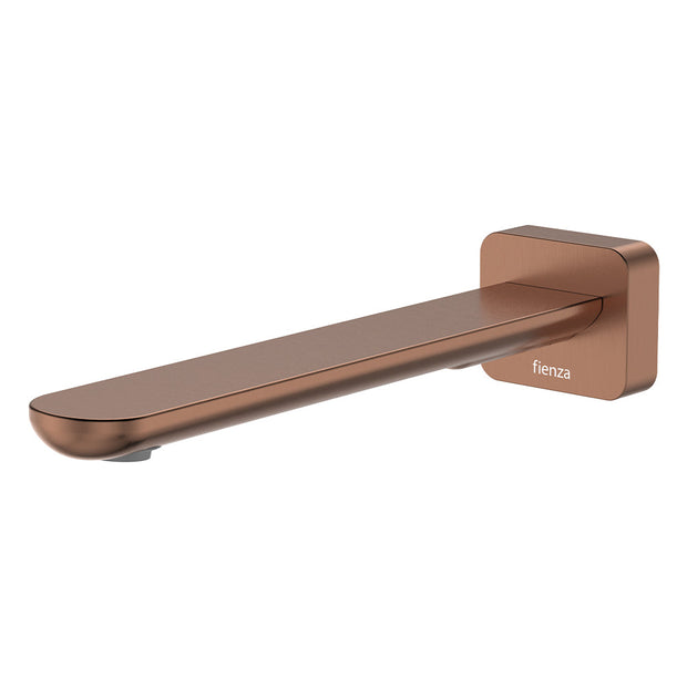 Fienza Empire Slim Basin/Bath Outlet, Square Plate, 220mm bath spout