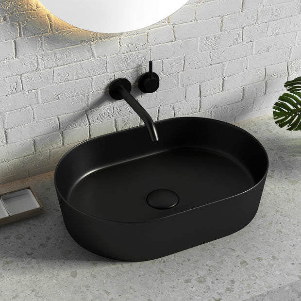 Quay Oval 500x330x120 Matte Black Basin