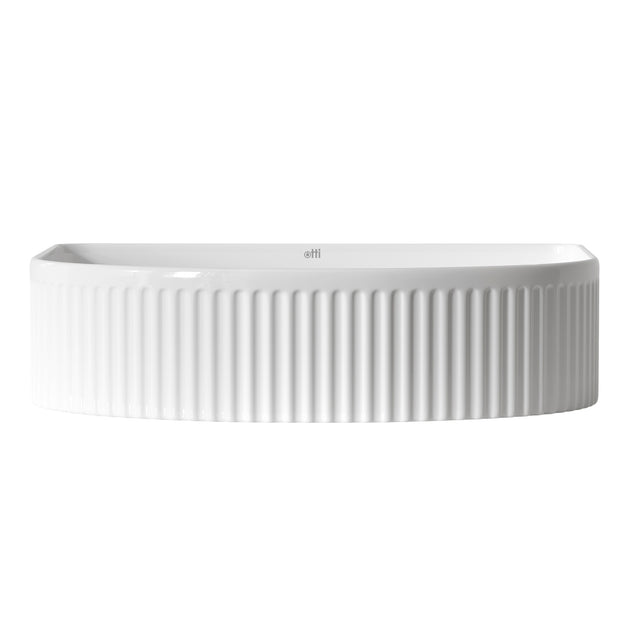 Archie 415x365x100 Gloss White Fluted Basin