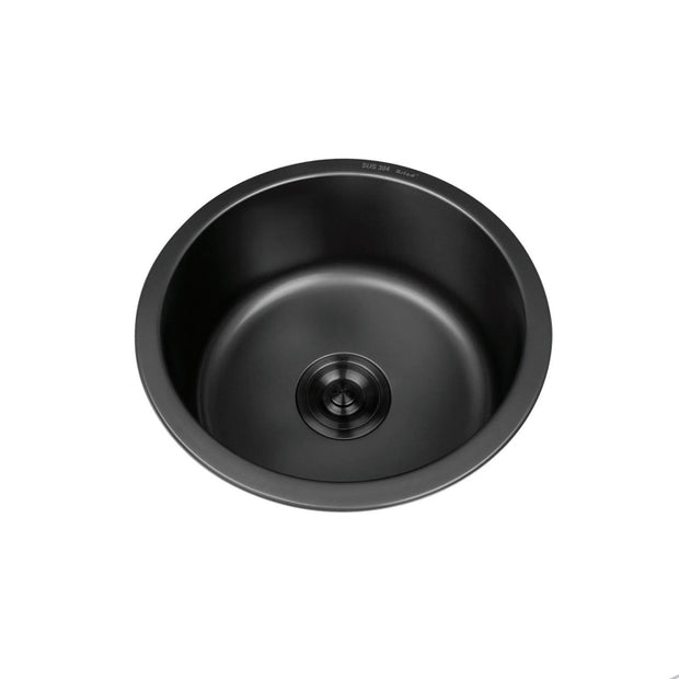 Zenmo Dante Single Round Bowl Sink in Gunmetal Black
