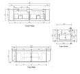 Aulic Carita Wall Hung 1500mm wall hung vanity