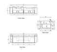 Aulic Carita Wall Hung 1800mm wall hung vanity