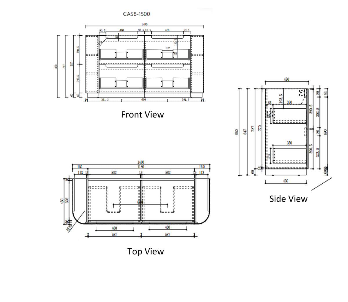Varcelli Floor Standing 1500mm
