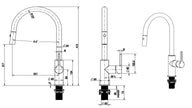 Zenmo Kenzo Pull Out Sink Mixer