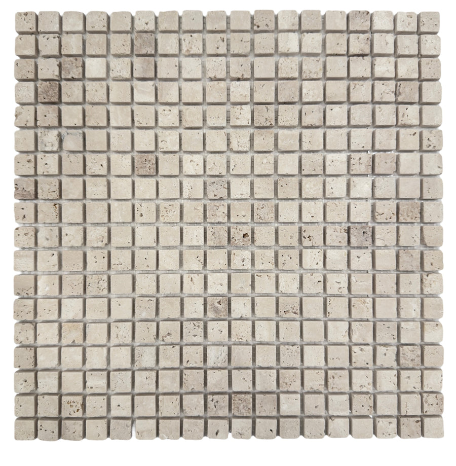 MINI ROME SQUARE TUMBLED 15X15X7MM SHEET SIZE 304X304X7MM - MINI SQUARE ROME TUMBLED 15