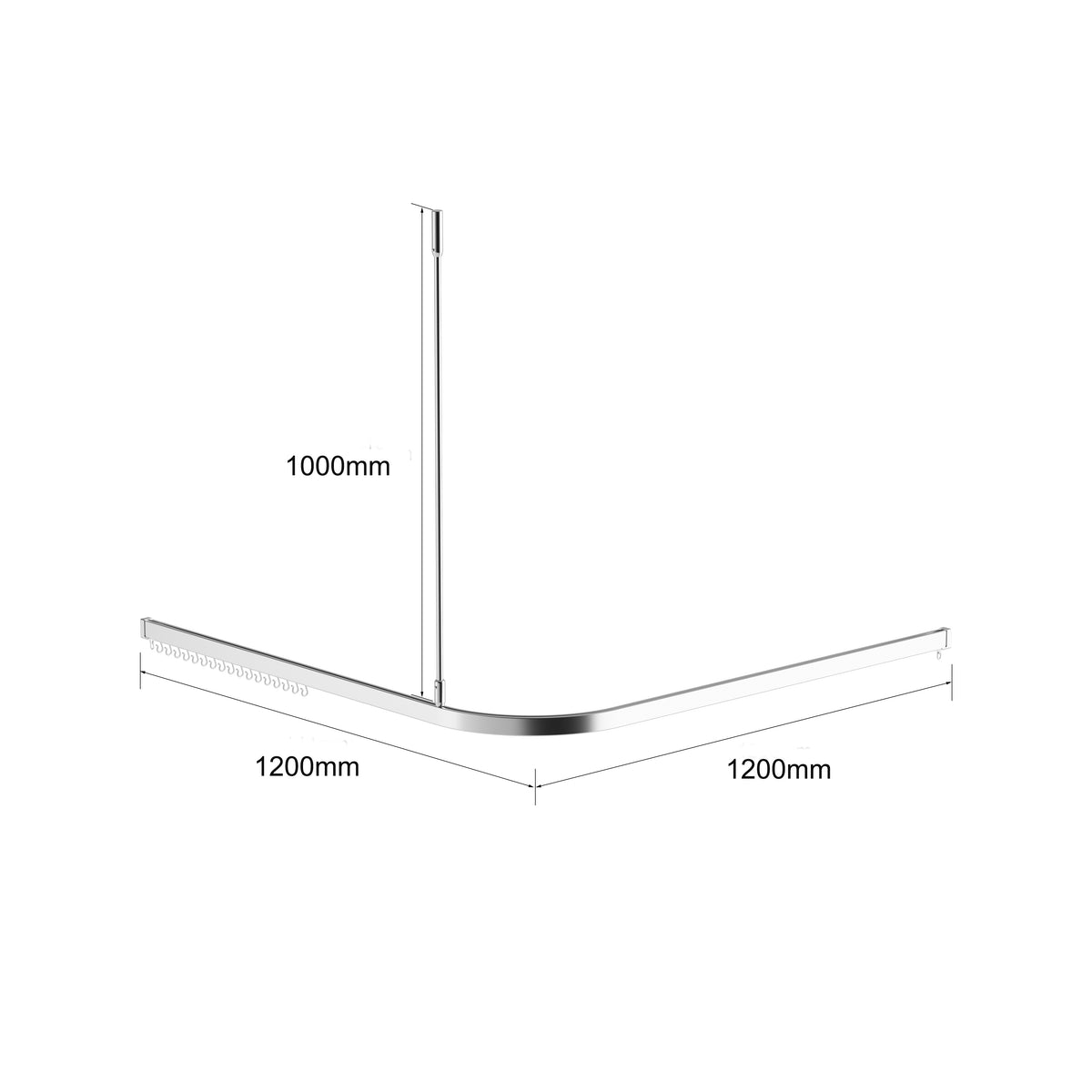 Zenmo Mobi Care Shower Curtain Rail Set