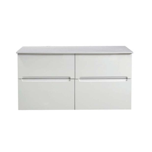 Zenmo Bella Wall Hung Vanity 1200mm White Stone Top (basin not included)