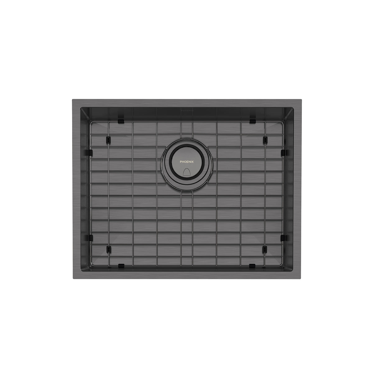 Phoenix 4000 Series Large Single Bowl Sink, Brushed Carbon undermount basin