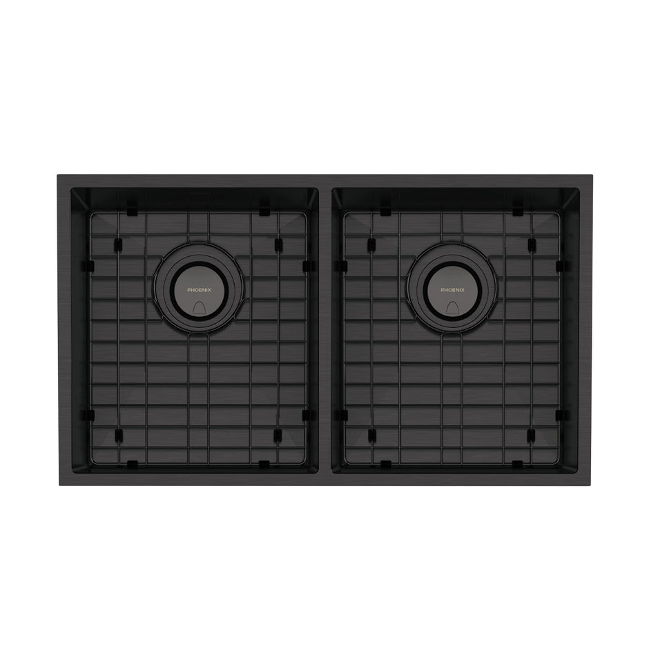 4000 Series Double Bowl Sink - Brushed Carbon