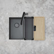 4000 Series 1 and 3/4 Right Hand Bowl Sink - Brushed Carbon