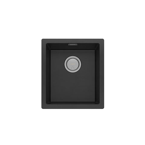 Phoenix 5000 Series Single Bowl Sink, Matte Black undermount basin