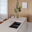 Phoenix 5000 Series Double Bowl Sink, Matte Black undermount basin