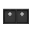 Phoenix 5000 Series Double Bowl Sink, Matte Black undermount basin
