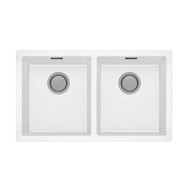 5000 Series Double Bowl Sink - Matte White