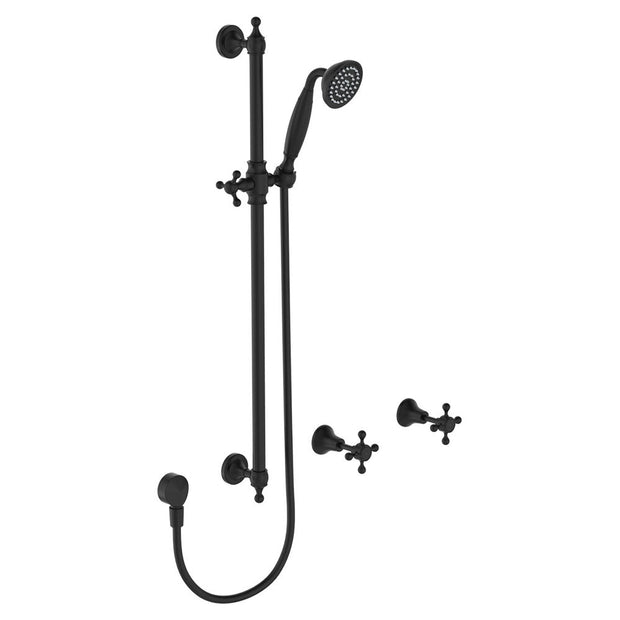 Lillian Rail Shower Set in Matte Black