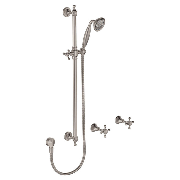Lillian Rail Shower Set in Brushed Nickel
