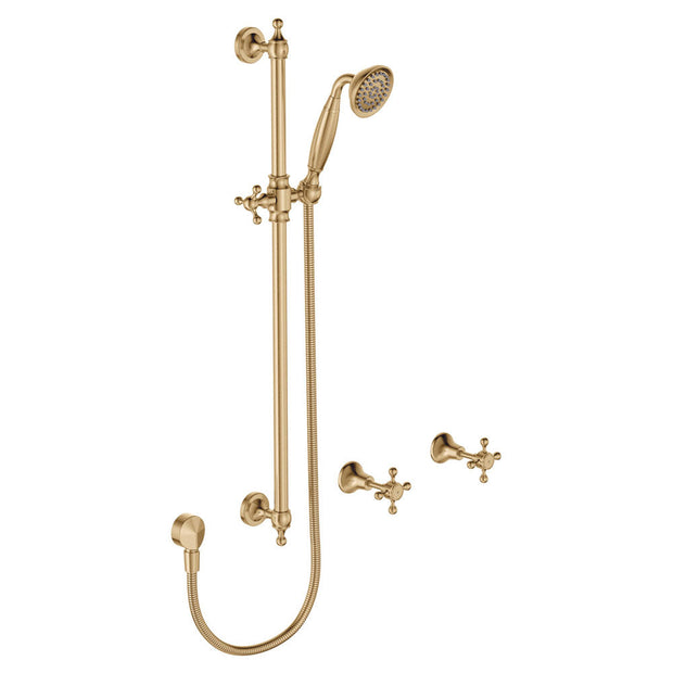 Lillian Rail Shower Set in Urban Brass