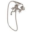Lillian Exposed Bath Tap Set with Hand Shower in Brushed Nickel