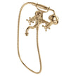 Lillian Exposed Bath Tap Set with Hand Shower in Urban Brass
