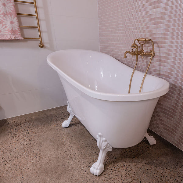 Lillian Exposed Bath Tap Set with Hand Shower