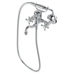 Lillian Exposed Bath Tap Set with Hand Shower in Chrome